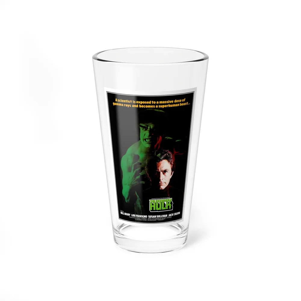 THE INCREDIBLE HULK (FERRIGNO) 1977 Movie Poster - Pint Glass 16oz-16oz-Go Mug Yourself