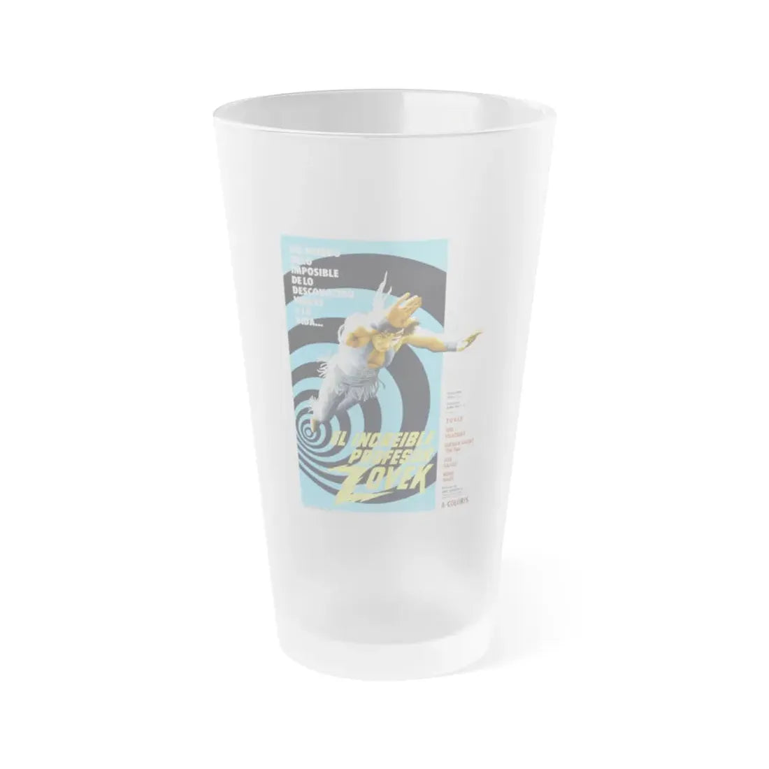 THE INCREDIBLE PROFESSOR ZOVEK 1972 Movie Poster - Frosted Pint Glass 16oz 16oz Frosted - Go Mug Yourself