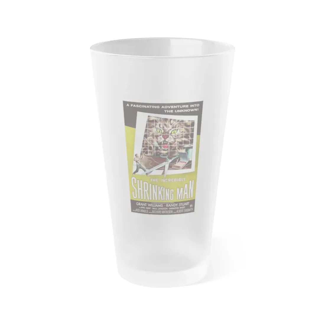 THE INCREDIBLE SHRINKING MAN 1957 Movie Poster - Frosted Pint Glass 16oz 16oz Frosted - Go Mug Yourself