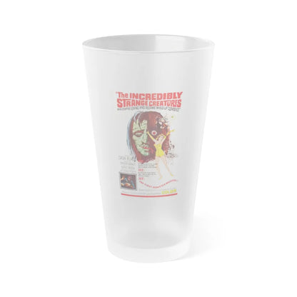 THE INCREDIBLY STRANGE CREATURES WHO STOPPED LIVING AND BECAME MIXED-UP ZOMBIES 1964 Movie Poster - Frosted Pint Glass 16oz-16oz-Frosted-Go Mug Yourself