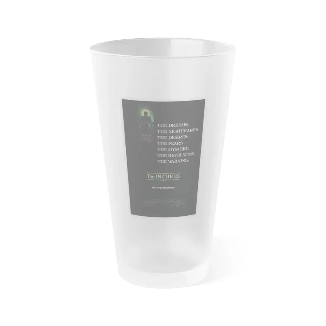 THE INCUBUS 1982 Movie Poster - Frosted Pint Glass 16oz 16oz Frosted - Go Mug Yourself