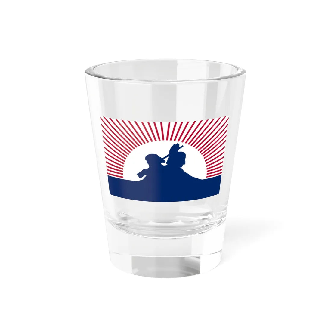 The Indian and Pioneer Banner (India) Shot Glass 1.5oz 1.5oz - Go Mug Yourself