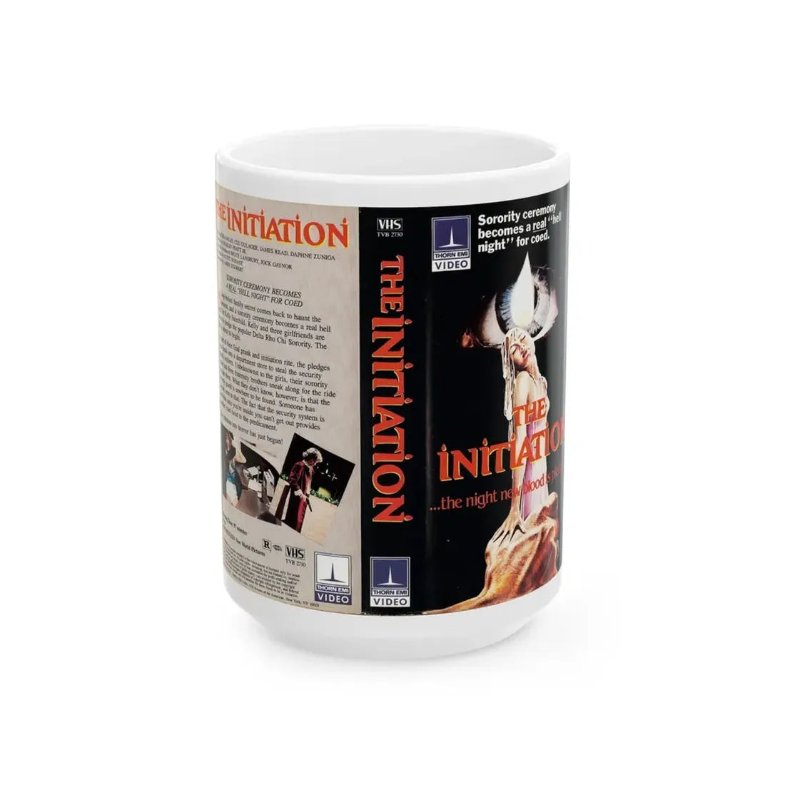 THE INITIATION (VHS COVER) - White Coffee Mug 15oz - Go Mug Yourself