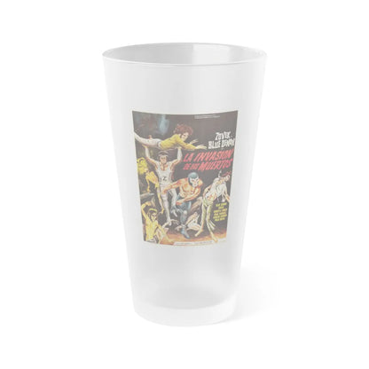 THE INVASION OF THE DEAD 1973 Movie Poster - Frosted Pint Glass 16oz-16oz-Frosted-Go Mug Yourself