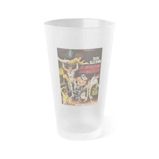 THE INVASION OF THE DEAD 1973 Movie Poster - Frosted Pint Glass 16oz-16oz-Frosted-Go Mug Yourself