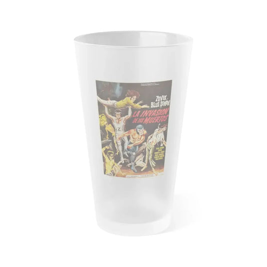 THE INVASION OF THE DEAD 1973 Movie Poster - Frosted Pint Glass 16oz 16oz Frosted - Go Mug Yourself