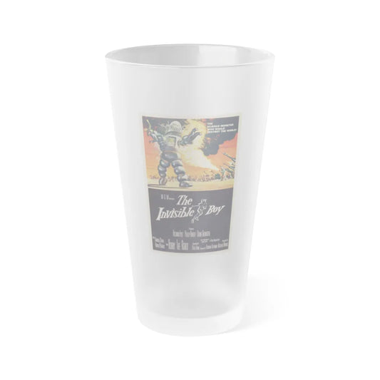 THE INVISIBLE BOY 1957 Movie Poster - Frosted Pint Glass 16oz-16oz-Frosted-Go Mug Yourself