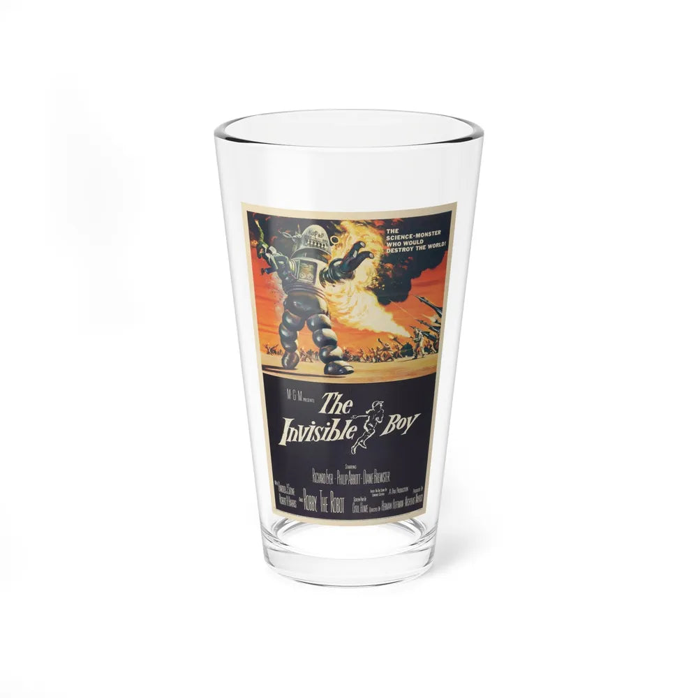 THE INVISIBLE BOY 1957 Movie Poster - Pint Glass 16oz-16oz-Go Mug Yourself