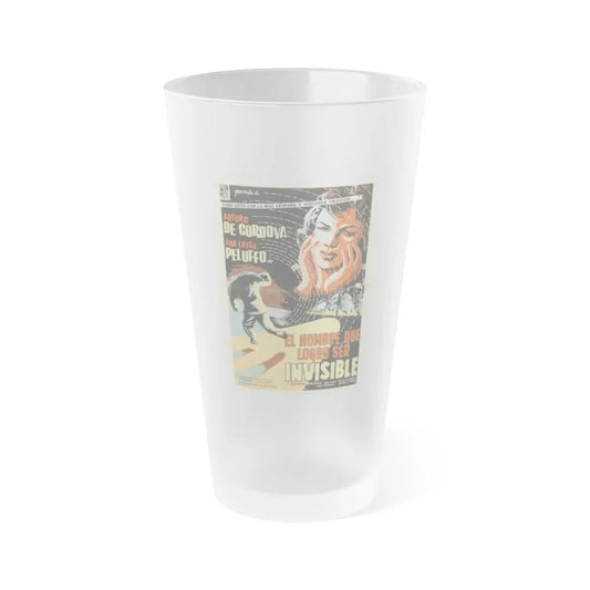 THE INVISIBLE MAN 1958 Movie Poster - Frosted Pint Glass 16oz 16oz Frosted - Go Mug Yourself