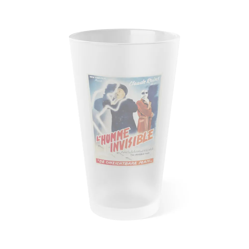 THE INVISIBLE MAN (BELGIAN) 1933 Movie Poster - Frosted Pint Glass 16oz-16oz-Frosted-Go Mug Yourself