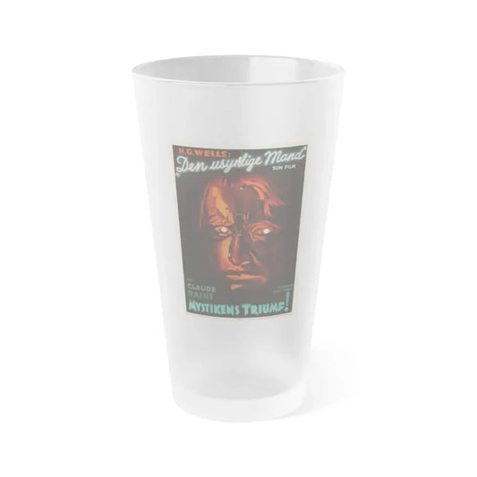 THE INVISIBLE MAN (DANISH) 1933 Movie Poster - Frosted Pint Glass 16oz 16oz Frosted - Go Mug Yourself