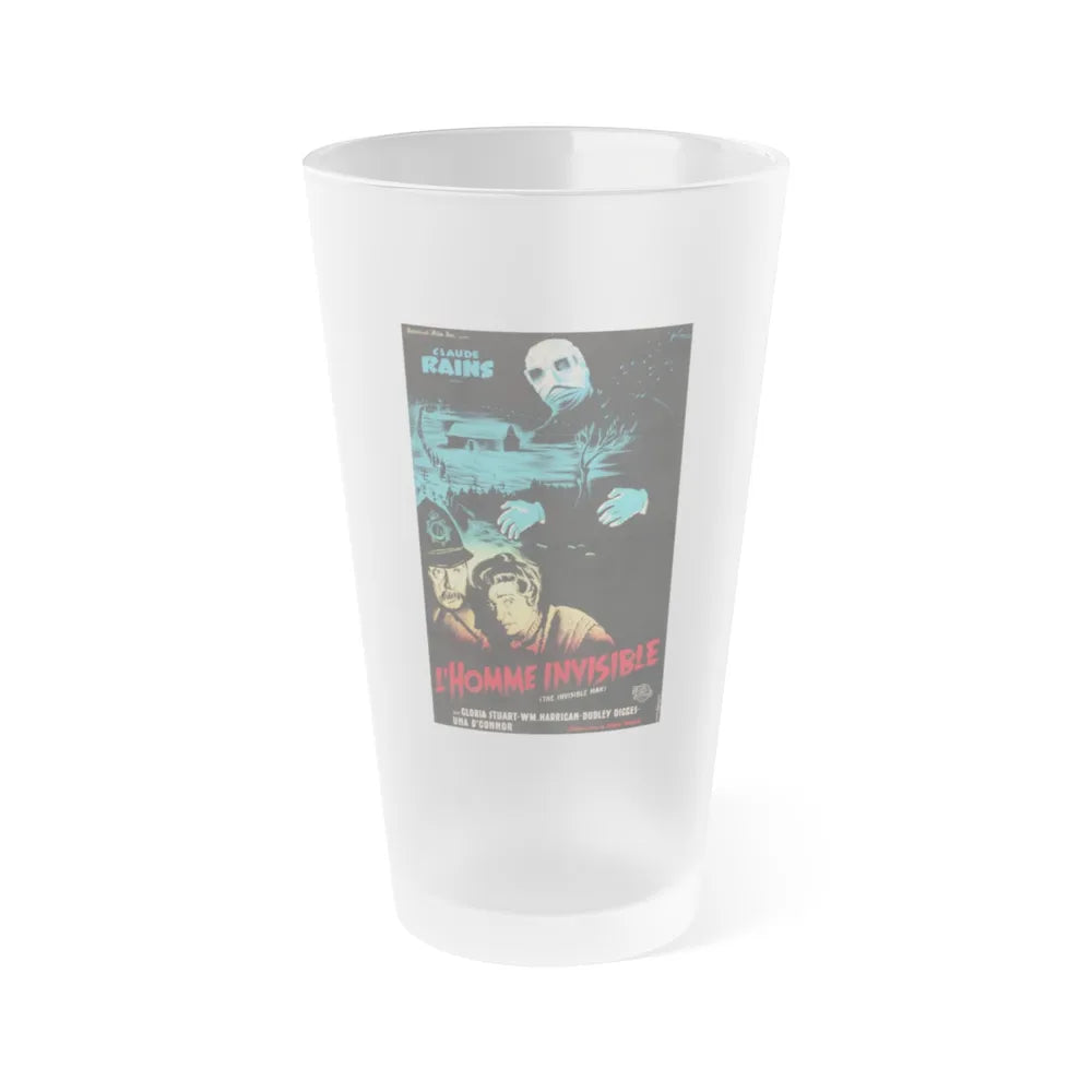 THE INVISIBLE MAN (FRENCH) 1933 Movie Poster - Frosted Pint Glass 16oz-16oz-Frosted-Go Mug Yourself