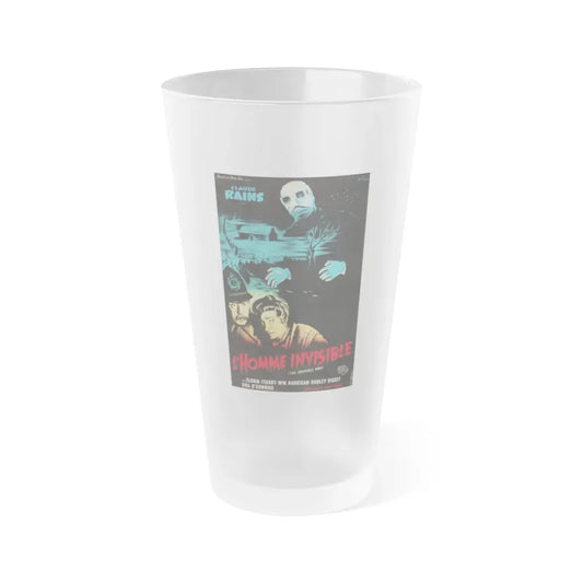 THE INVISIBLE MAN (FRENCH) 1933 Movie Poster - Frosted Pint Glass 16oz 16oz Frosted - Go Mug Yourself