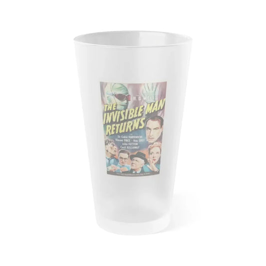 THE INVISIBLE MAN RETURNS 1940 Movie Poster - Frosted Pint Glass 16oz 16oz Frosted - Go Mug Yourself
