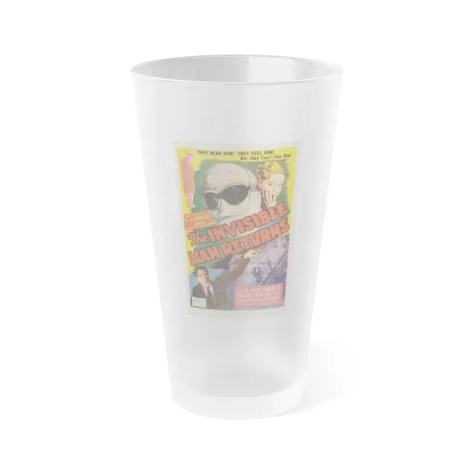 THE INVISIBLE MAN RETURNS (2) 1940 Movie Poster - Frosted Pint Glass 16oz 16oz Frosted - Go Mug Yourself