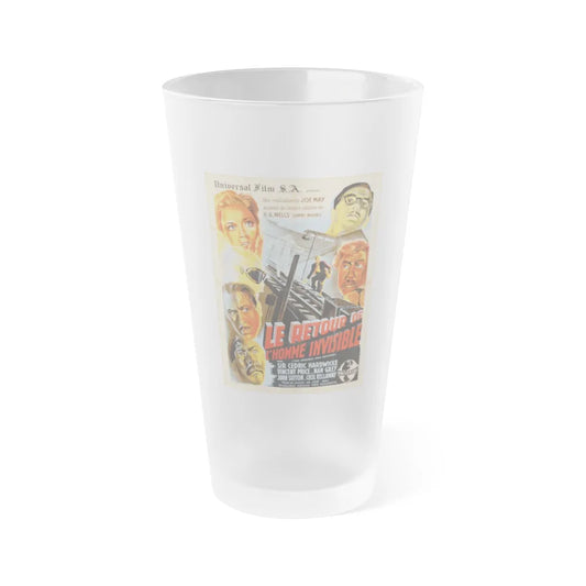 THE INVISIBLE MAN RETURNS (FRENCH RERELEASE) 1940 Movie Poster - Frosted Pint Glass 16oz-16oz-Frosted-Go Mug Yourself