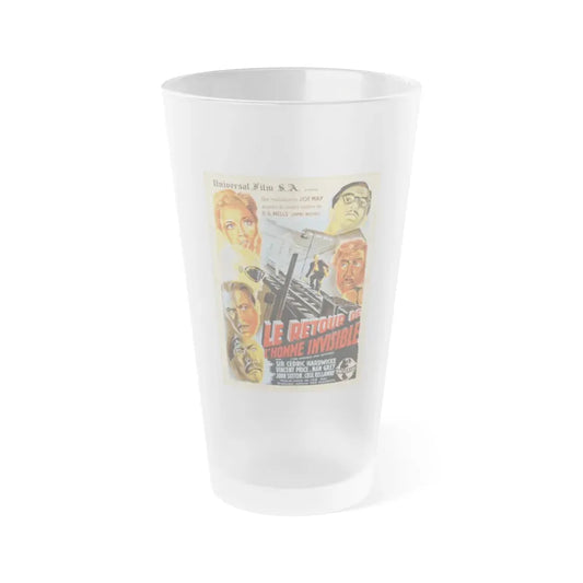THE INVISIBLE MAN RETURNS (FRENCH RERELEASE) 1940 Movie Poster - Frosted Pint Glass 16oz 16oz Frosted - Go Mug Yourself