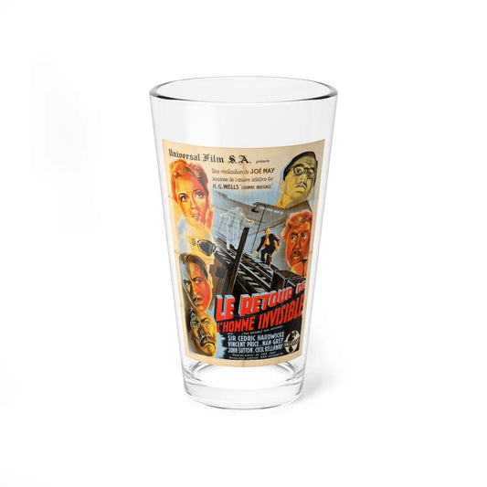 THE INVISIBLE MAN RETURNS (FRENCH RERELEASE) 1940 Movie Poster - Pint Glass 16oz-16oz-Go Mug Yourself