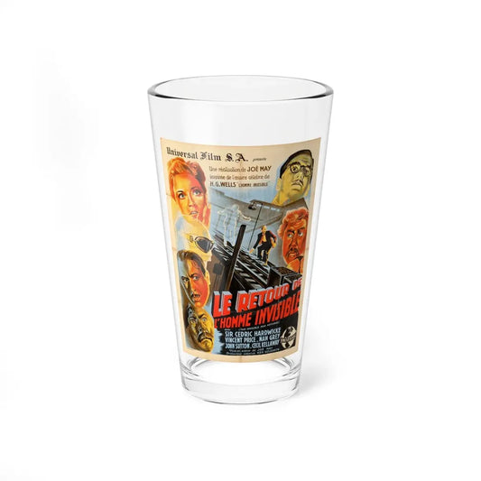 THE INVISIBLE MAN RETURNS (FRENCH RERELEASE) 1940 Movie Poster - Pint Glass 16oz 16oz - Go Mug Yourself