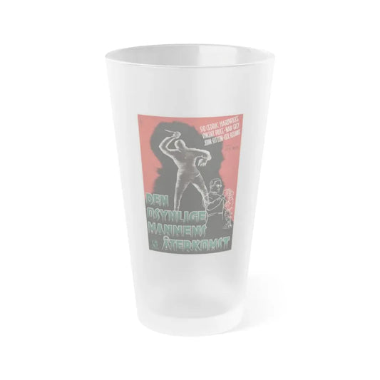 THE INVISIBLE MAN RETURNS (SWEDISH) 1940 Movie Poster - Frosted Pint Glass 16oz 16oz Frosted - Go Mug Yourself
