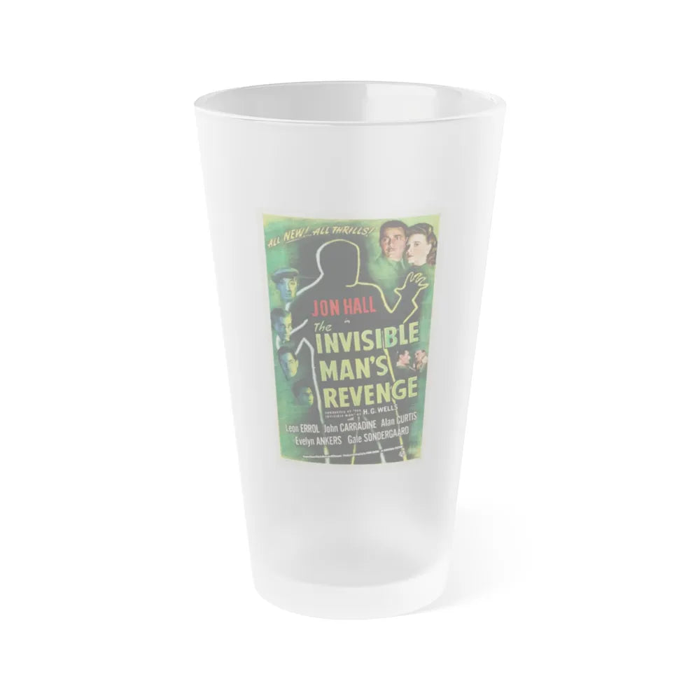 THE INVISIBLE MAN'S REVENGE 1944 Movie Poster - Frosted Pint Glass 16oz-16oz-Frosted-Go Mug Yourself