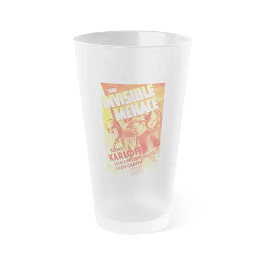 THE INVISIBLE MENACE 1938 Movie Poster - Frosted Pint Glass 16oz 16oz Frosted - Go Mug Yourself