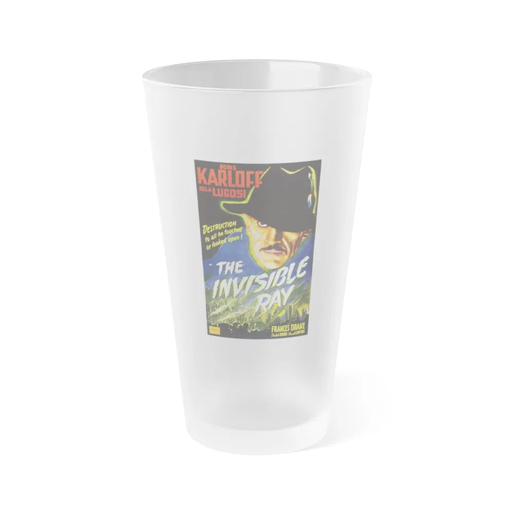 THE INVISIBLE RAY (2) 1936 Movie Poster - Frosted Pint Glass 16oz-16oz-Frosted-Go Mug Yourself