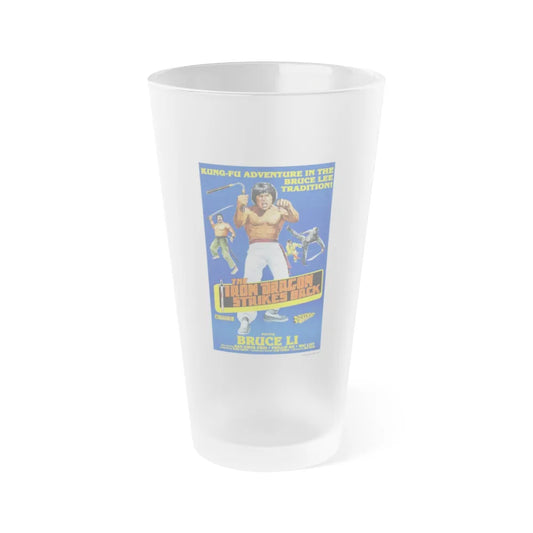 THE IRON DRAGON STRIKES BACK 1979 Movie Poster - Frosted Pint Glass 16oz-16oz-Frosted-Go Mug Yourself