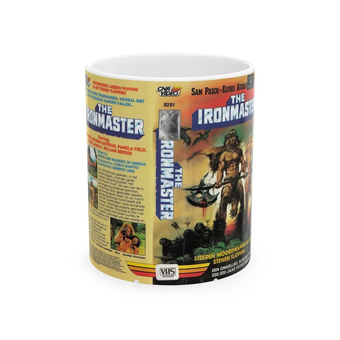 THE IRONMASTER SAM PASCO (VHS COVER) - White Coffee Mug 11oz - Go Mug Yourself