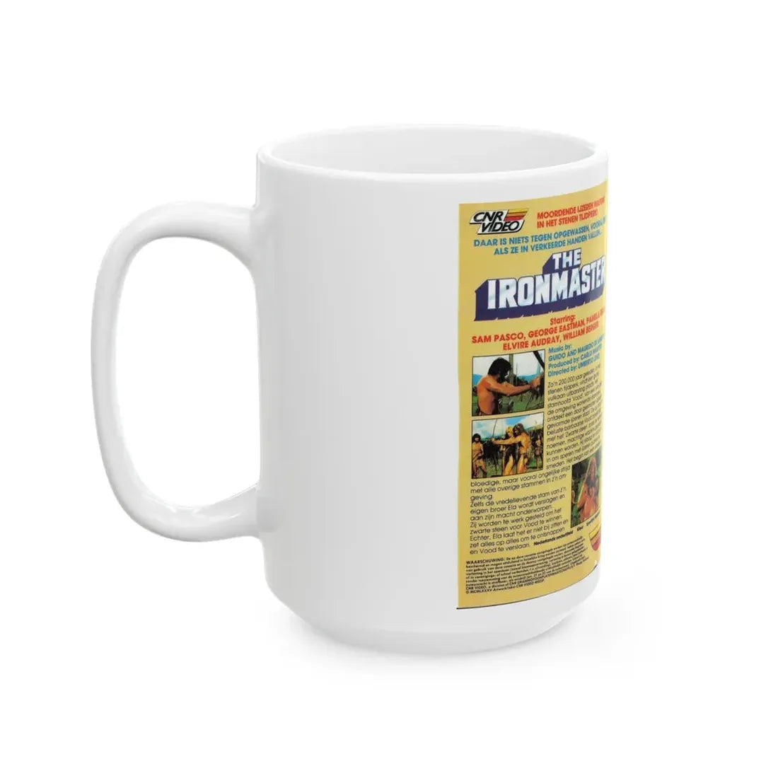 THE IRONMASTER SAM PASCO (VHS COVER) - White Coffee Mug - Go Mug Yourself