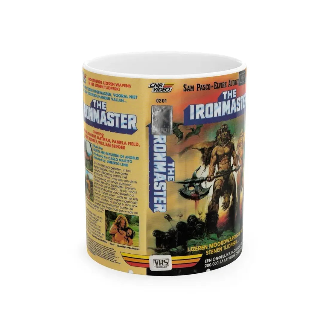 THE IRONMASTER (VHS COVER) - White Coffee Mug 11oz - Go Mug Yourself