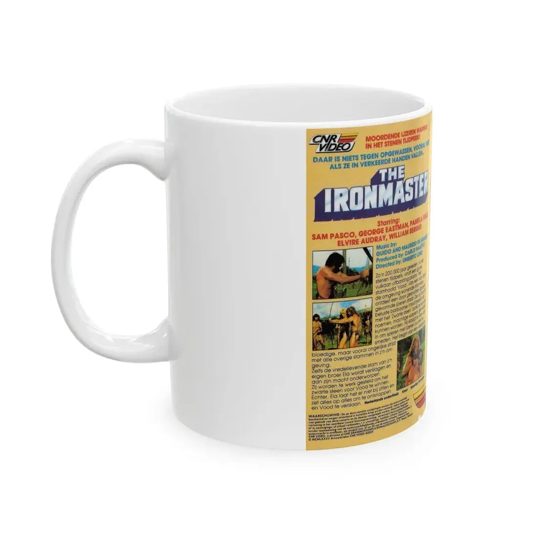 THE IRONMASTER (VHS COVER) - White Coffee Mug - Go Mug Yourself