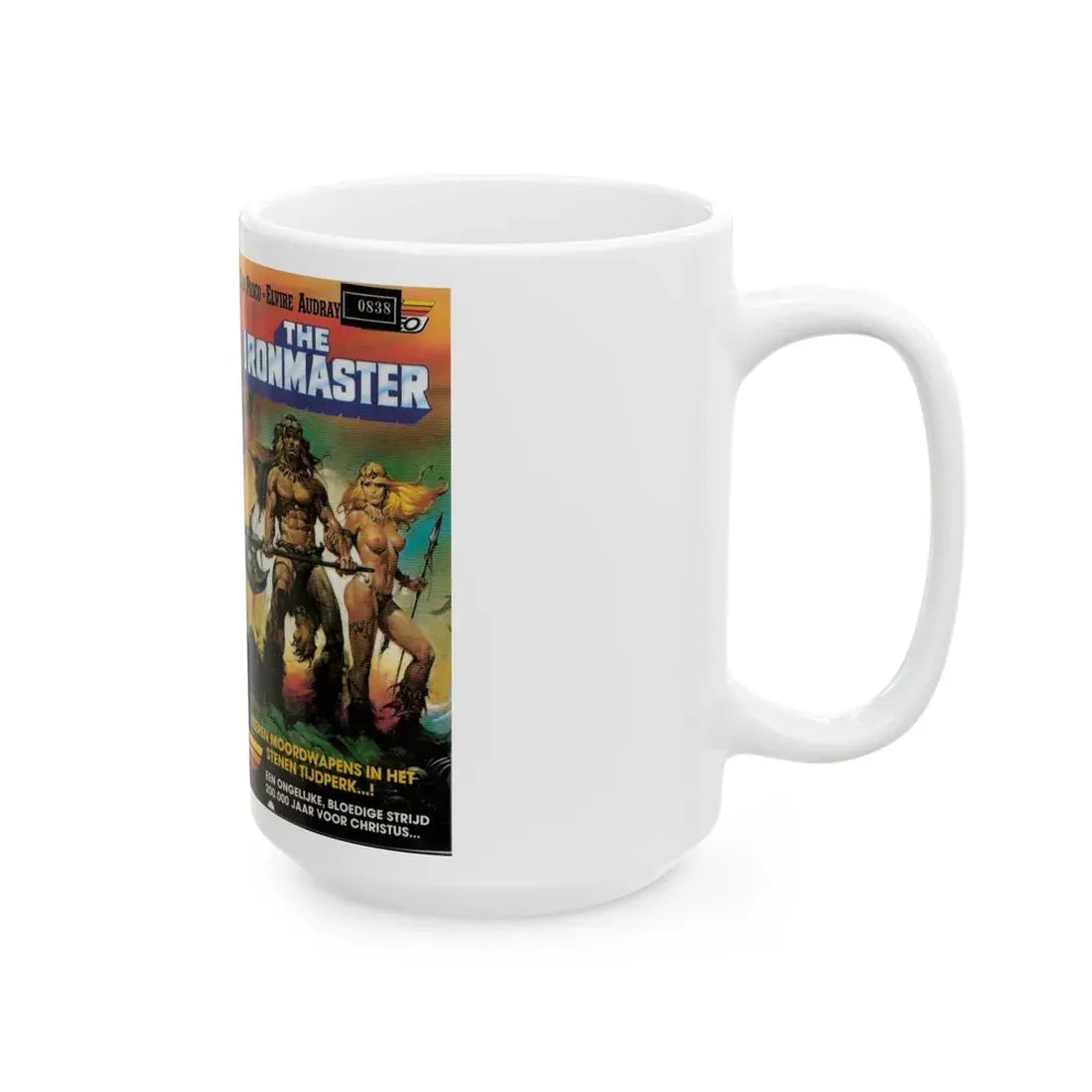 THE IRONMASTER (VHS COVER) - White Coffee Mug - Go Mug Yourself