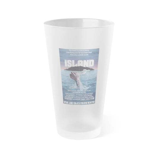 THE ISLAND 1980 Movie Poster - Frosted Pint Glass 16oz-16oz-Frosted-Go Mug Yourself