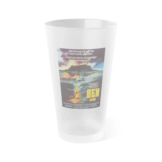 THE ISLAND (DANISH) 1980 Movie Poster - Frosted Pint Glass 16oz 16oz Frosted - Go Mug Yourself
