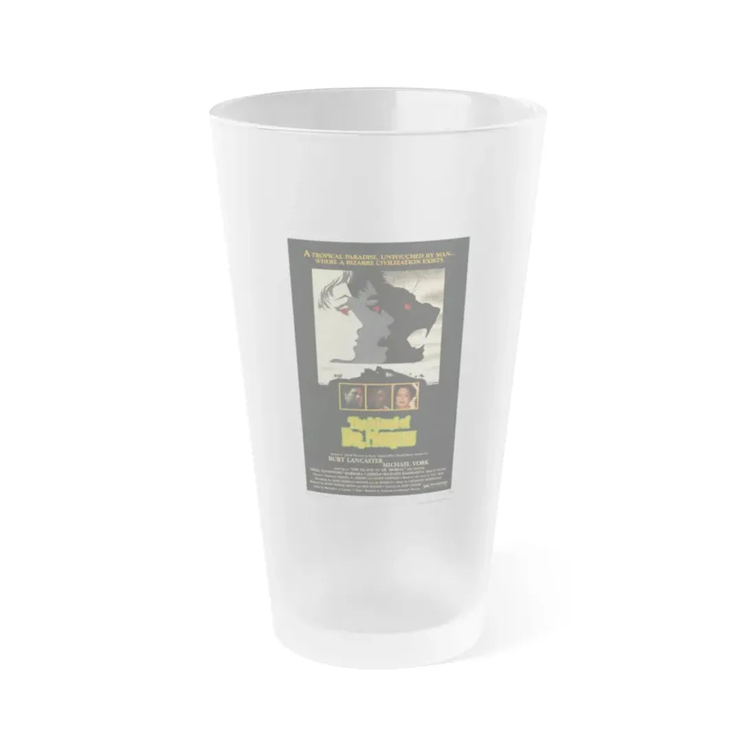 THE ISLAND OF DR. MOREAU 1977 Movie Poster - Frosted Pint Glass 16oz 16oz Frosted - Go Mug Yourself