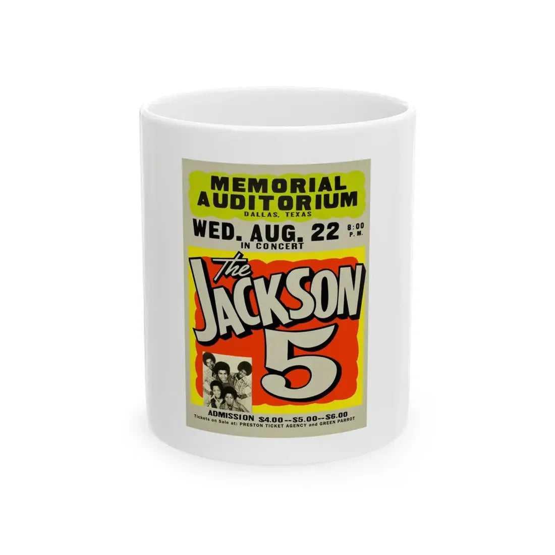 The Jackson 5 Poster (Music Poster) White Coffee Mug 11oz - Go Mug Yourself