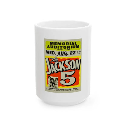 The Jackson 5 Poster (Music Poster) White Coffee Mug 15oz - Go Mug Yourself