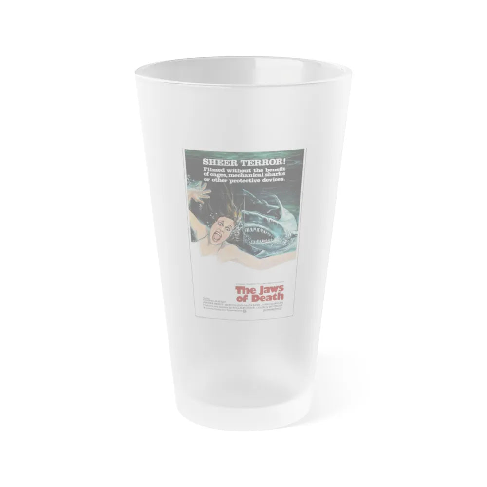 THE JAWS OF DEATH 1976 Movie Poster - Frosted Pint Glass 16oz-16oz-Frosted-Go Mug Yourself