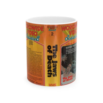 THE JAWS OF DEATH (VHS COVER) - White Coffee Mug 11oz - Go Mug Yourself