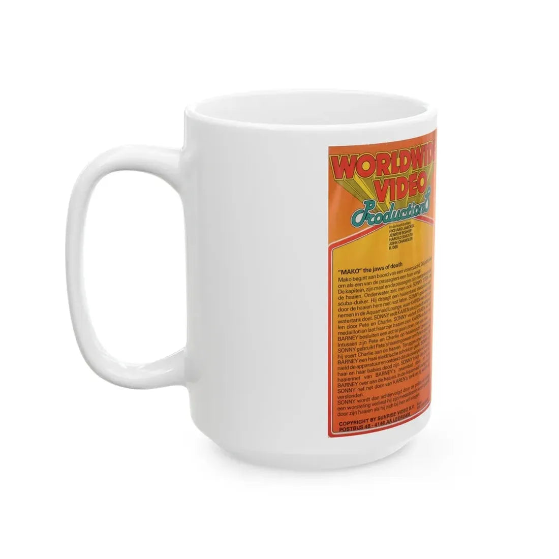 THE JAWS OF DEATH (VHS COVER) - White Coffee Mug - Go Mug Yourself