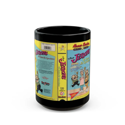 THE JETSONS NO SPACE FOR SPROCKETS (VHS COVER) - Black Coffee Mug-15oz-Go Mug Yourself