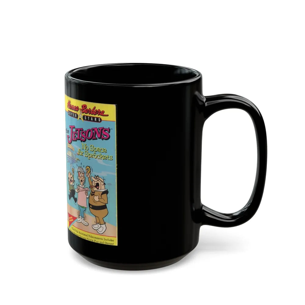 THE JETSONS NO SPACE FOR SPROCKETS (VHS COVER) - Black Coffee Mug-Go Mug Yourself