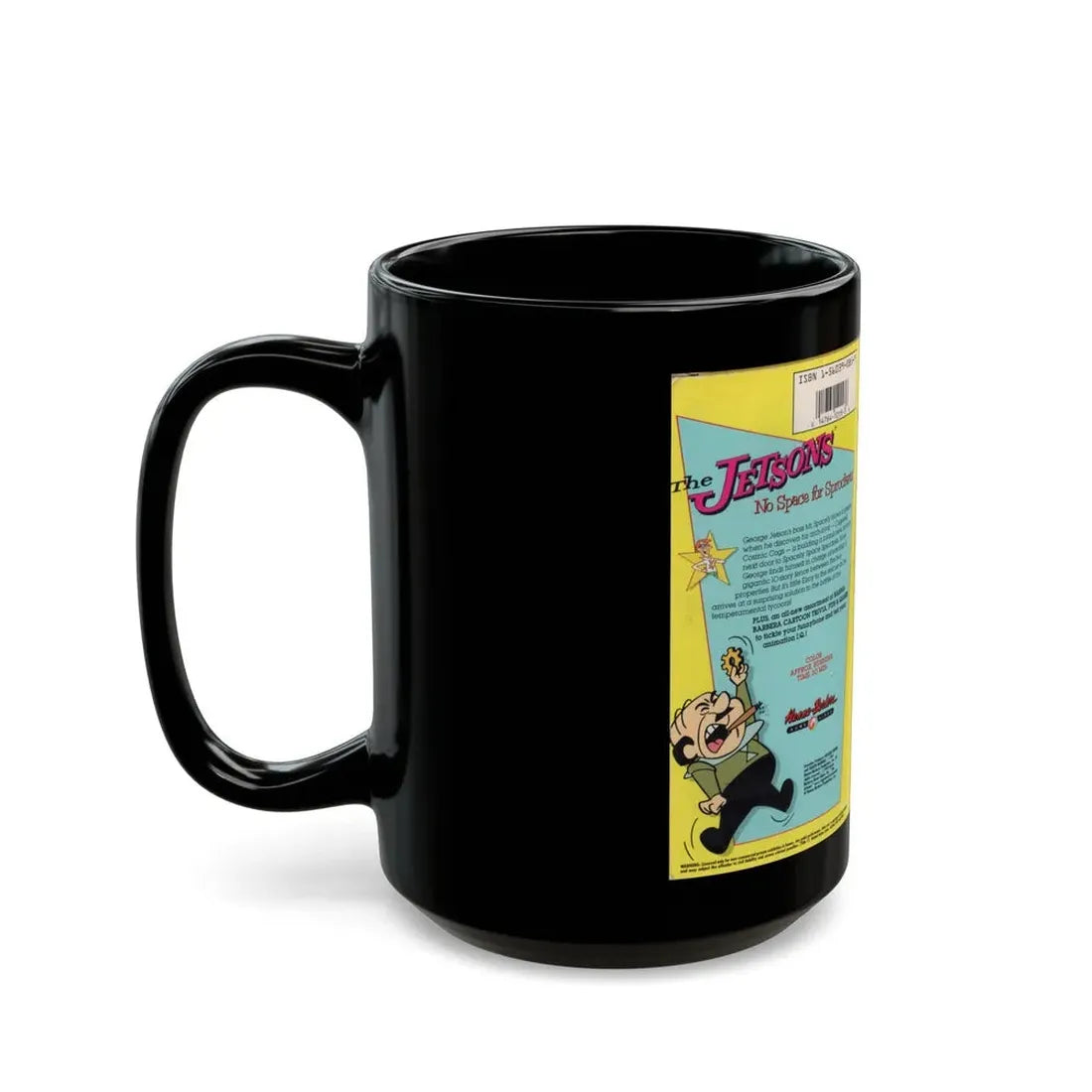 THE JETSONS NO SPACE FOR SPROCKETS (VHS COVER) - Black Coffee Mug - Go Mug Yourself