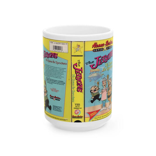 THE JETSONS NO SPACE FOR SPROCKETS (VHS COVER) - White Coffee Mug-15oz-Go Mug Yourself