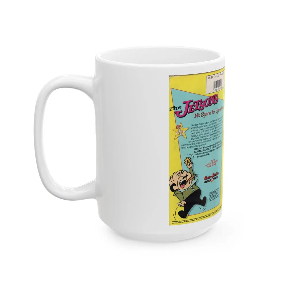 THE JETSONS NO SPACE FOR SPROCKETS (VHS COVER) - White Coffee Mug-Go Mug Yourself