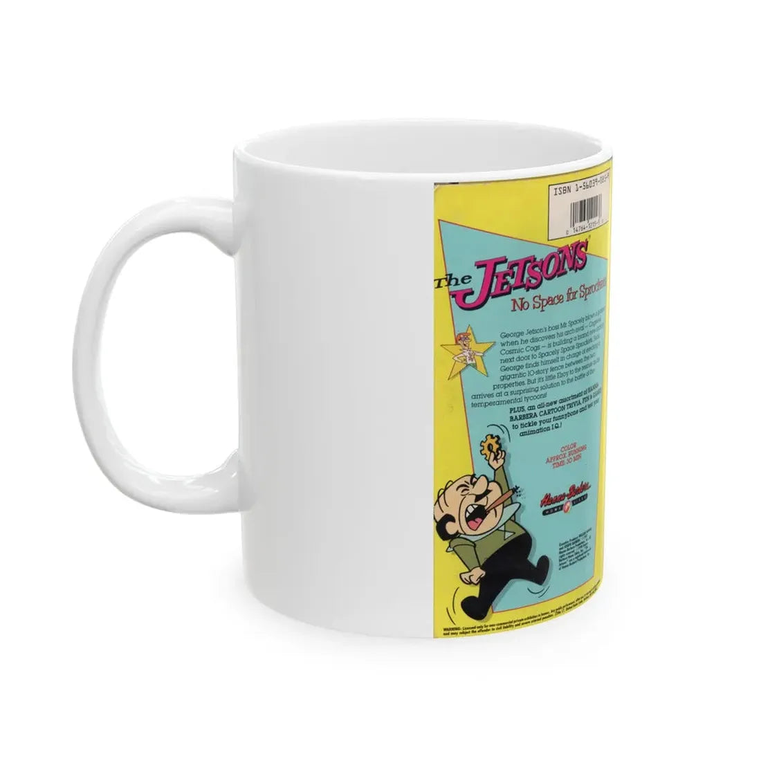 THE JETSONS NO SPACE FOR SPROCKETS (VHS COVER) - White Coffee Mug - Go Mug Yourself