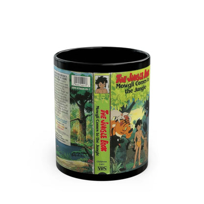 THE JUNGLE BOOK MOWGLI COMES TO THE JUNGLE CHILDRENS (VHS COVER) - Black Coffee Mug-11oz-Go Mug Yourself