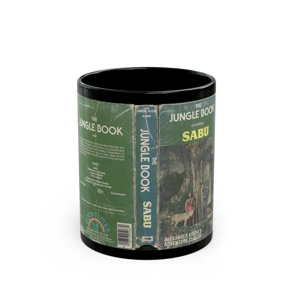 THE JUNGLE BOOK SABU (VHS COVER) - Black Coffee Mug-11oz-Go Mug Yourself