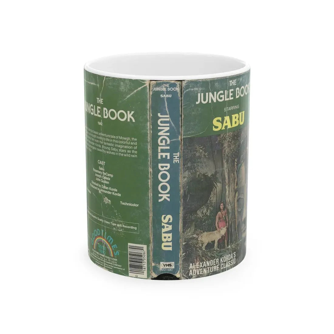 THE JUNGLE BOOK SABU (VHS COVER) - White Coffee Mug 11oz - Go Mug Yourself